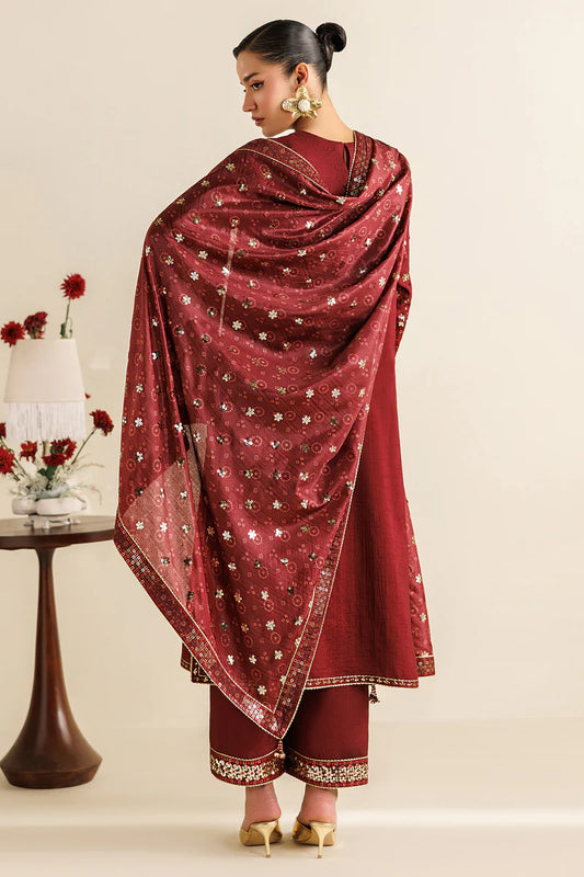 Embroidered Raw Silk